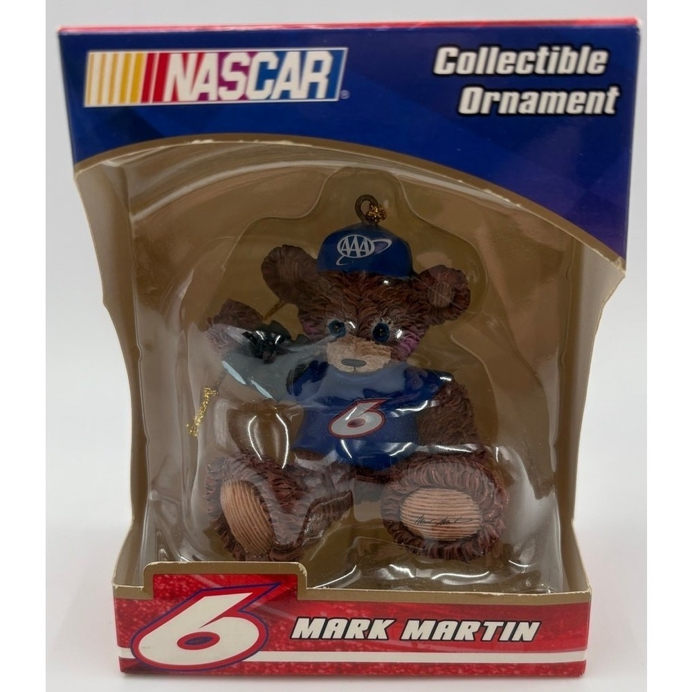 NASCAR Mark Martin #6 Bear Ornament‎ Collectible AAA Racing